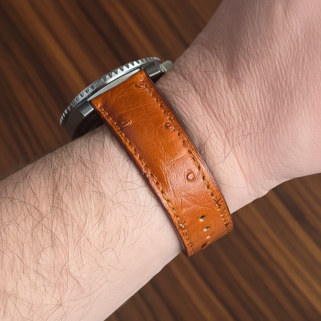 Onywatch 20 mm. Devekuşu Derisi Kordon / K. Taba - Görsel 2
