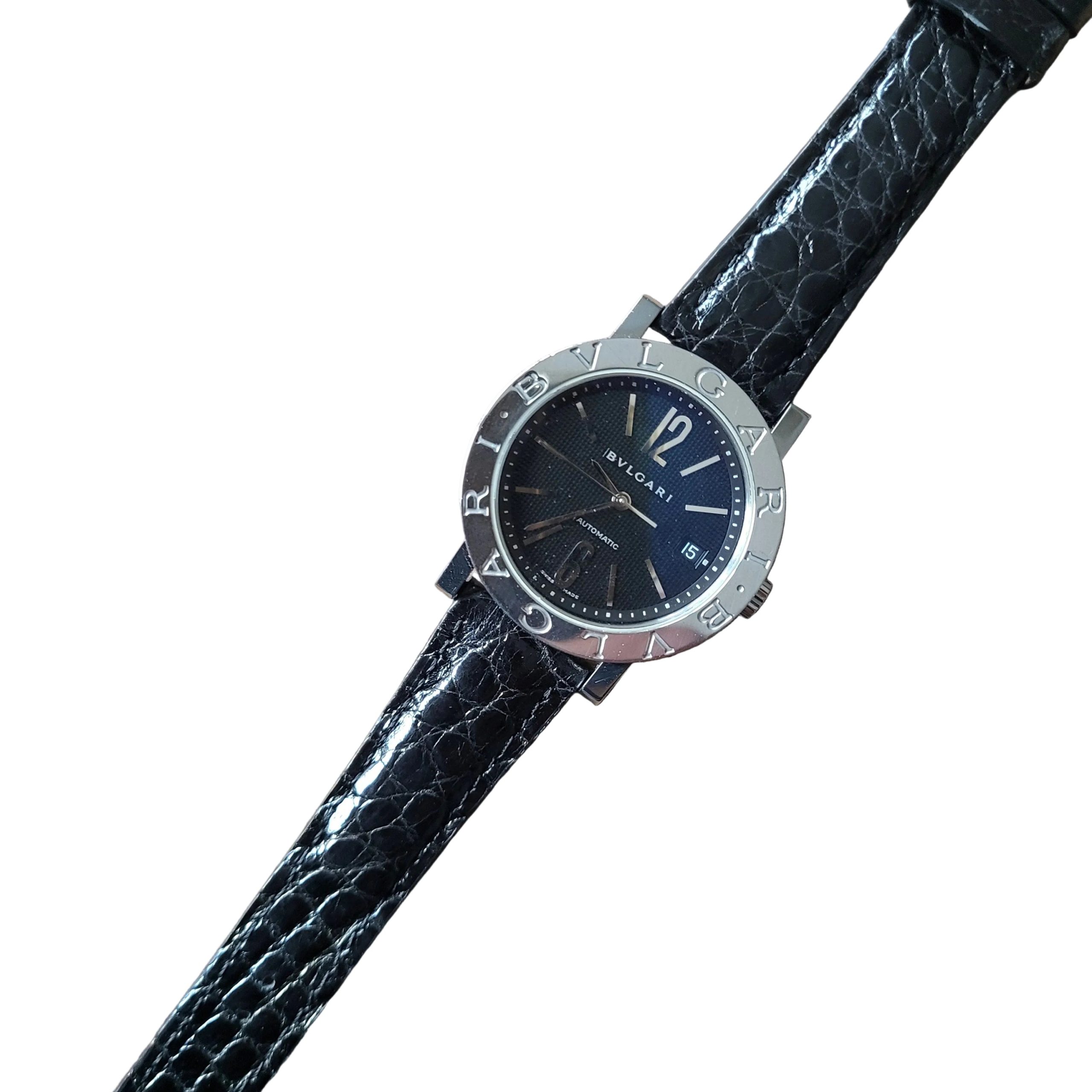 Onywatch 20 mm. Gerçek Kroko Derisi Kordon / Siyah - Görsel 2