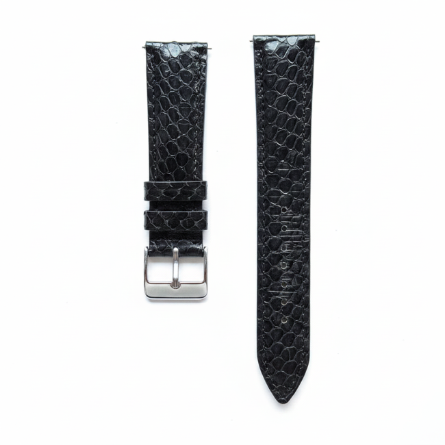 Onywatch 20 mm Yılan Derisi Kordon Siyah