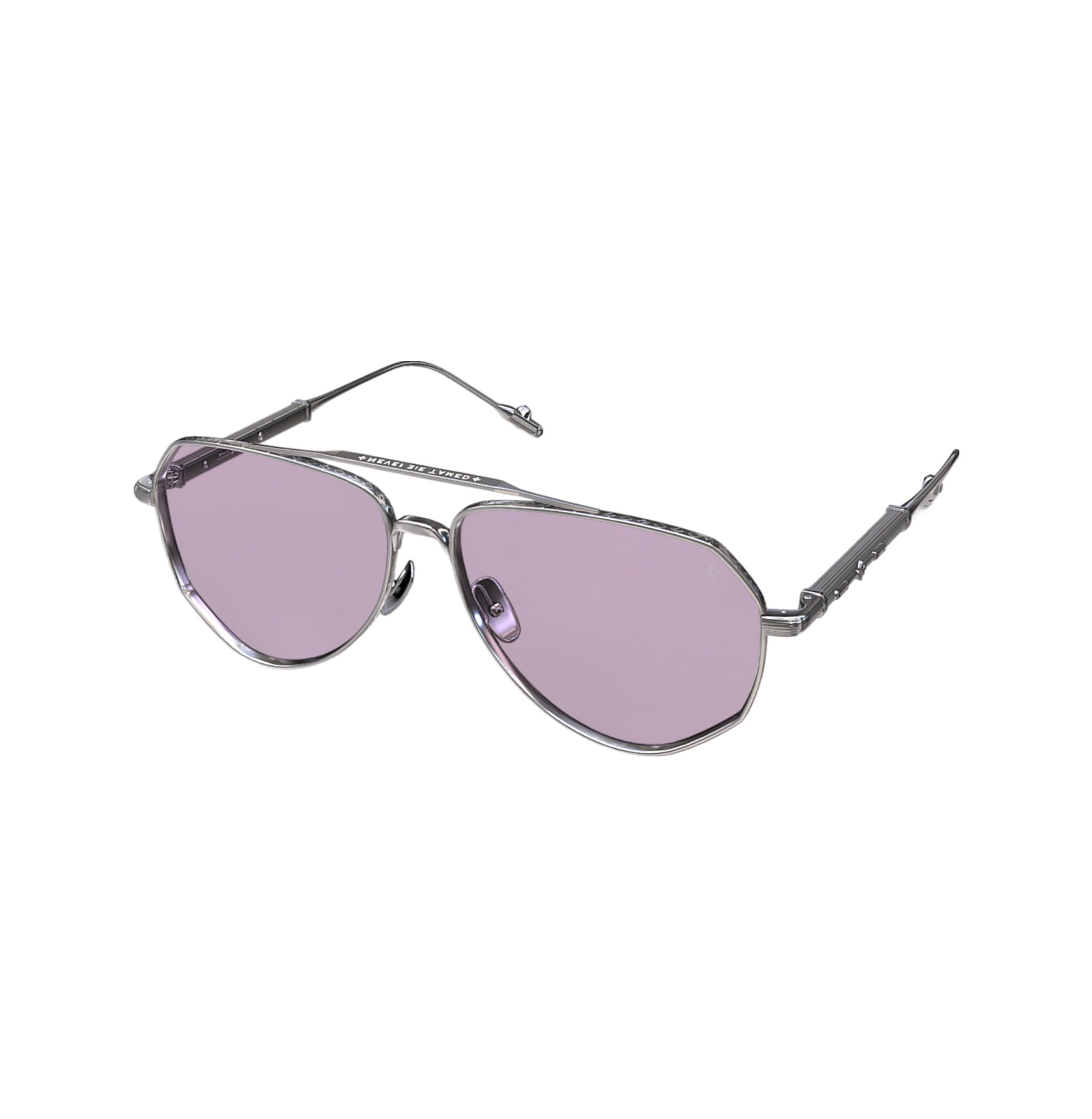 Philippe V N27 Gümüş Pembe Fotokromik  Titanyum Unisex Güneş Gözlüğü - Görsel 4