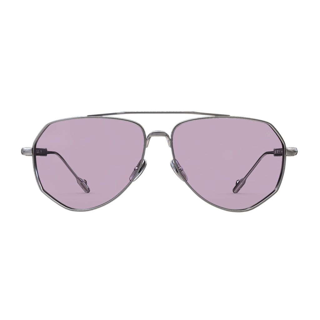 Philippe V N27 Titanyum Unisex Güneş Gözlüğü Gümüş Pembe