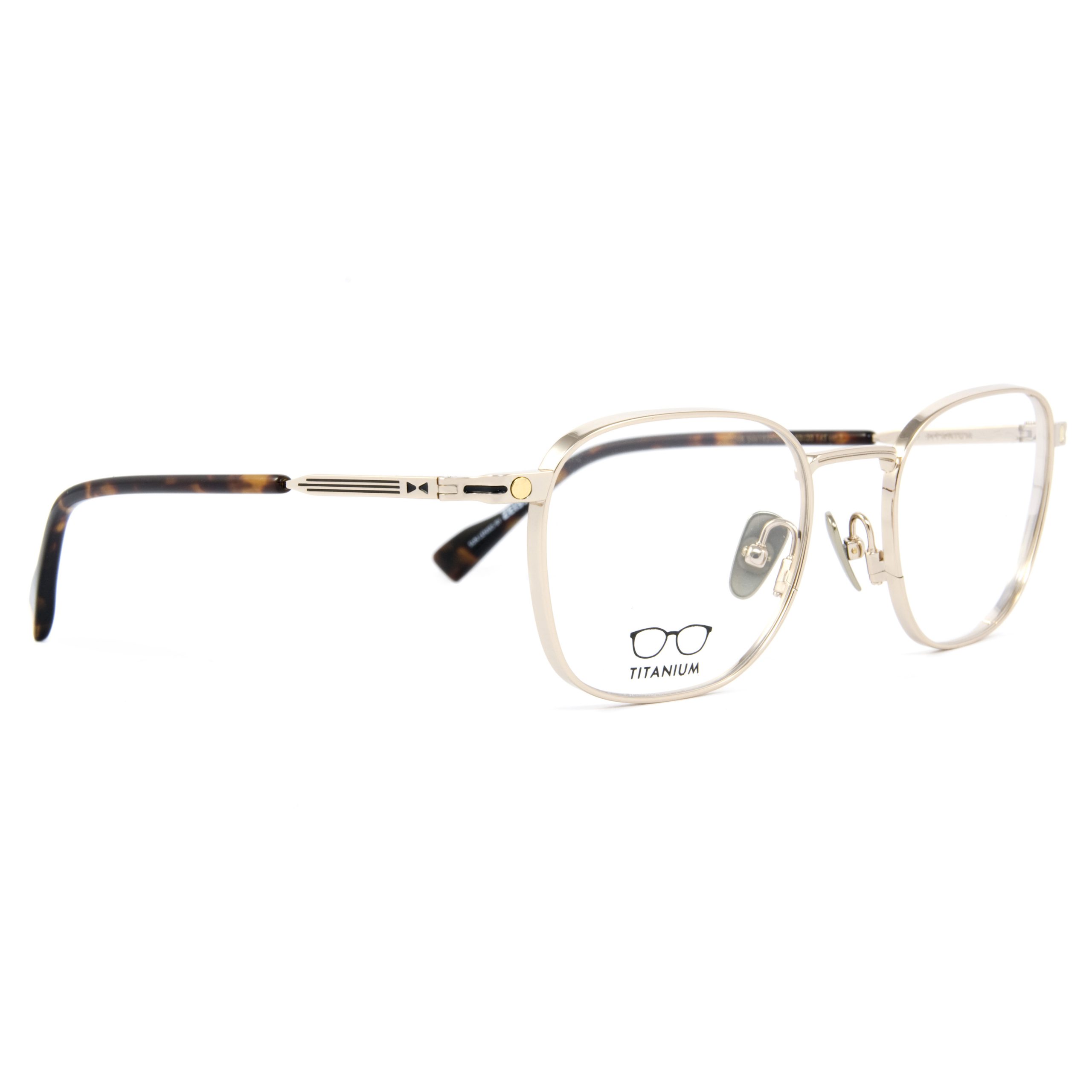 Snob Milano Spyder Altın Leopar Titanyum Unisex Optik / Güneş Gözlüğü - Görsel 2