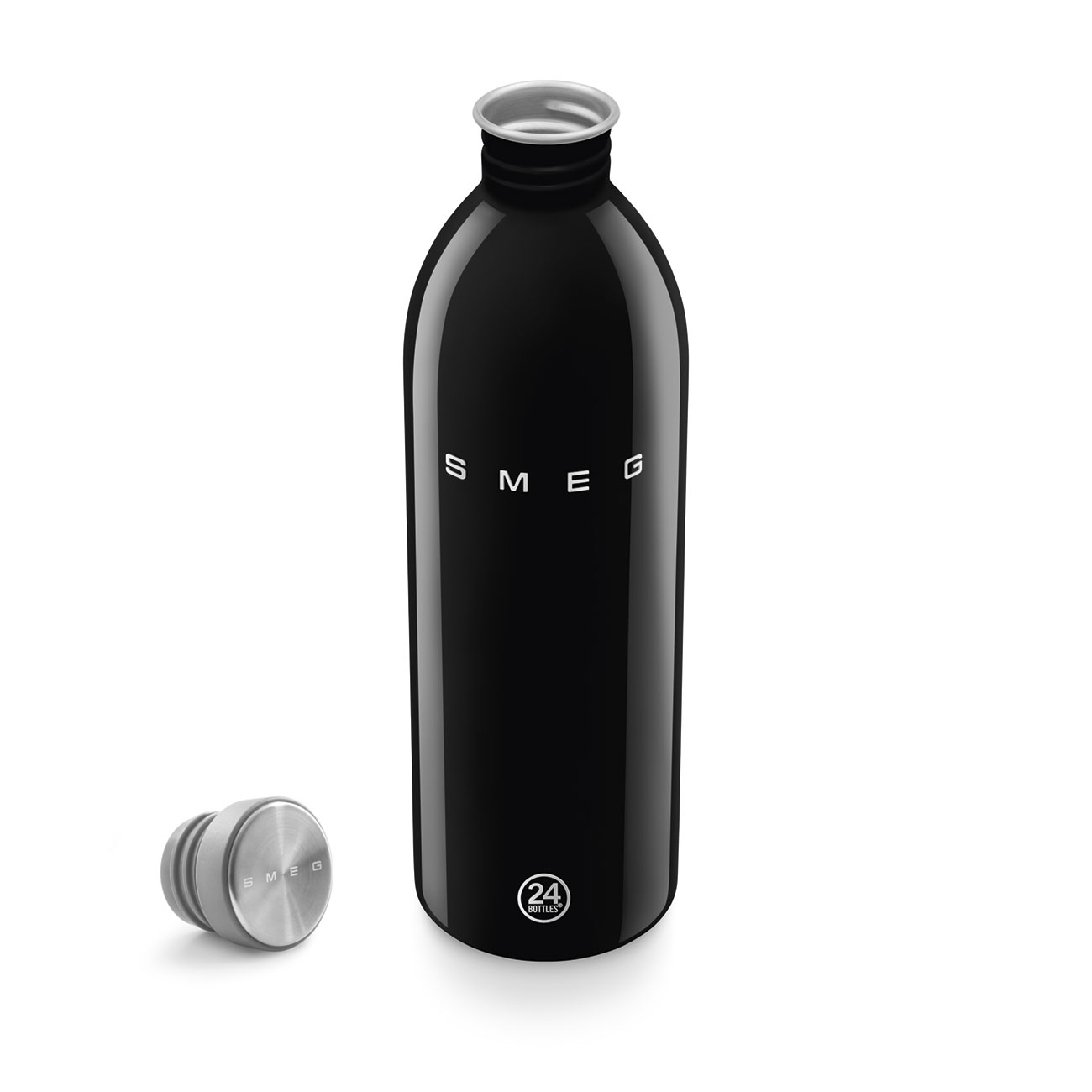 Smeg x 24Bottles Urban Bottle Paslanmaz Çelik Matara 1L - Siyah - Görsel 4