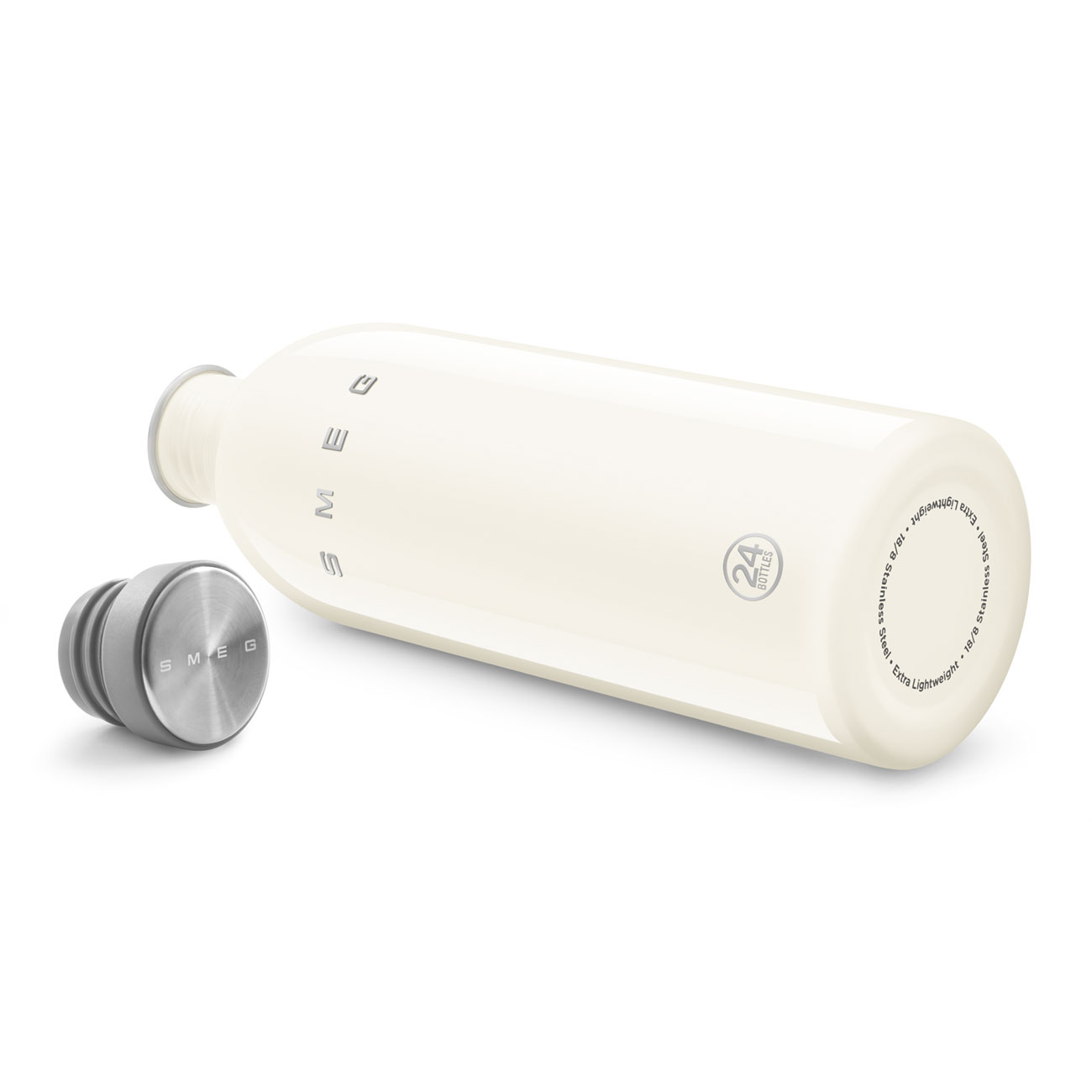 Smeg x 24Bottles Urban Bottle Paslanmaz Çelik Matara 1L - Krem - Görsel 3
