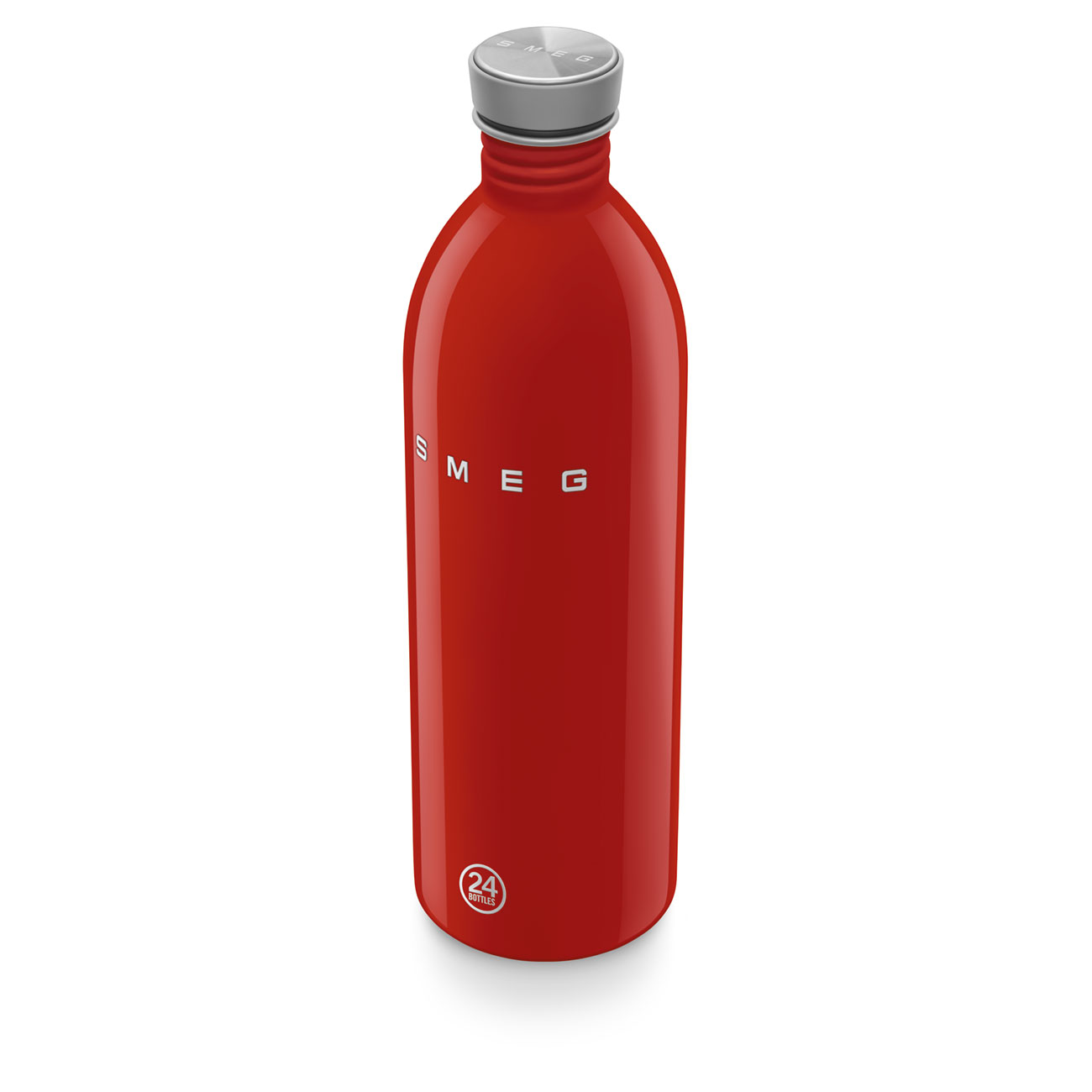 Smeg x 24Bottles Urban Bottle Paslanmaz Çelik Matara 1L - Kırmızı - Görsel 2