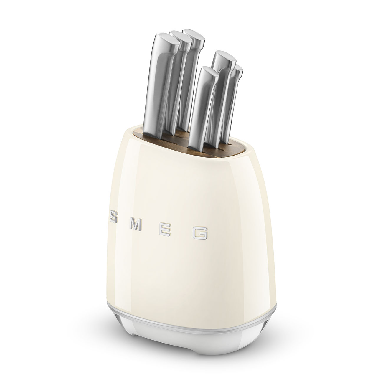 Smeg Standlı Bıçak Seti / Bıçak Bloğu - Krem - Görsel 3