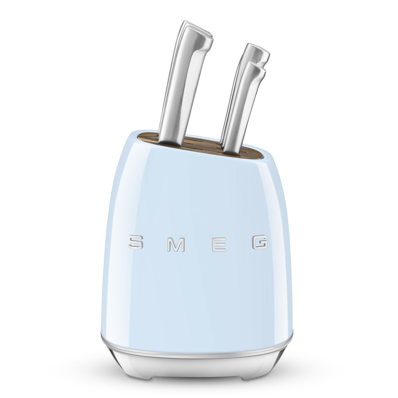 Smeg Standlı Bıçak Seti / Bıçak Bloğu - Pastel Mavi