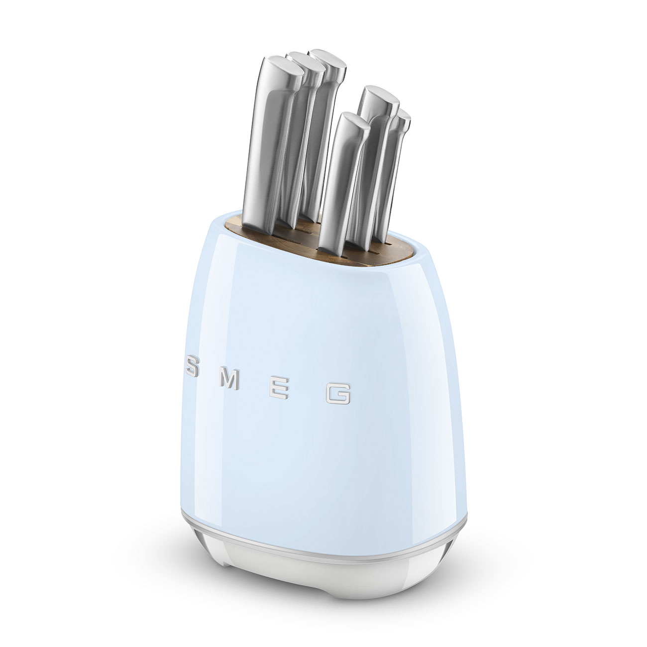 Smeg Standlı Bıçak Seti / Bıçak Bloğu - Pastel Mavi - Görsel 3