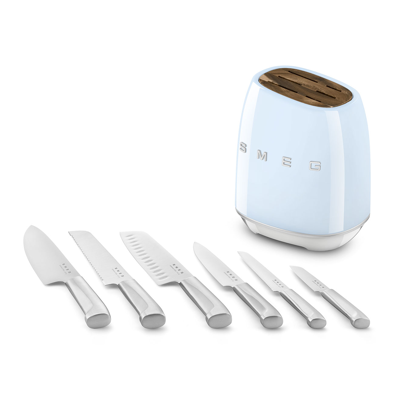 Smeg Standlı Bıçak Seti / Bıçak Bloğu - Pastel Mavi - Görsel 5