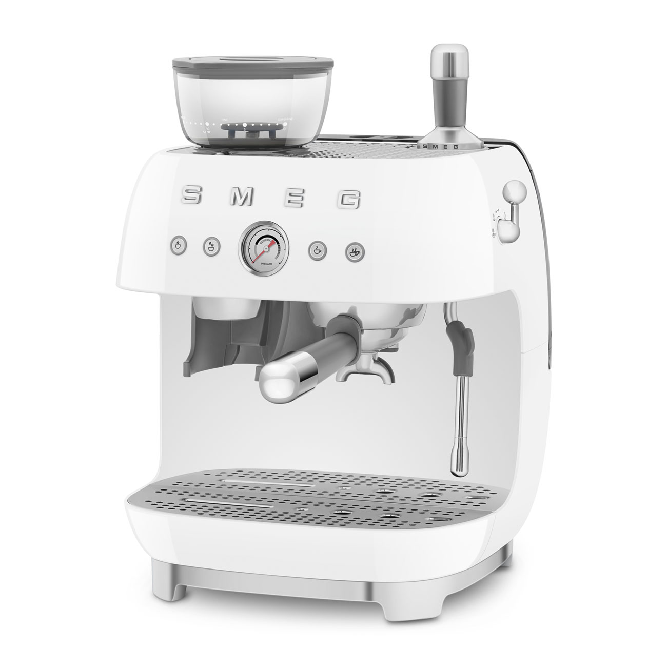 Smeg Öğütücülü Espresso Kahve Makinesi - Beyaz - Görsel 5