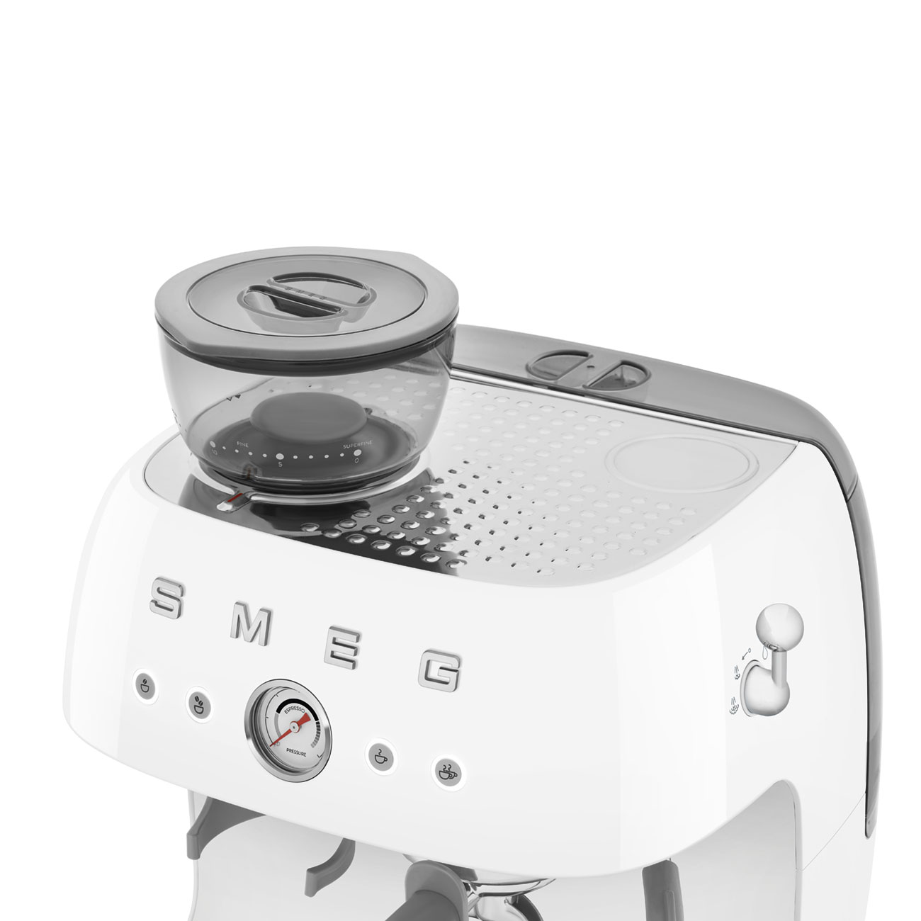 Smeg Öğütücülü Espresso Kahve Makinesi - Beyaz - Görsel 8