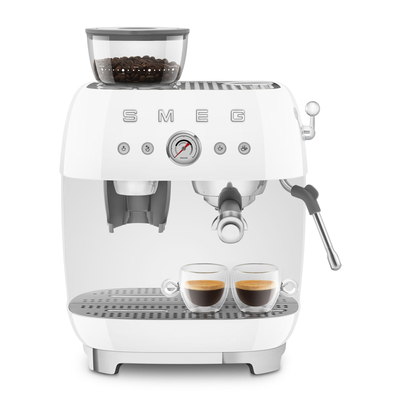 Smeg Öğütücülü Espresso Kahve Makinesi - Beyaz - Görsel 9