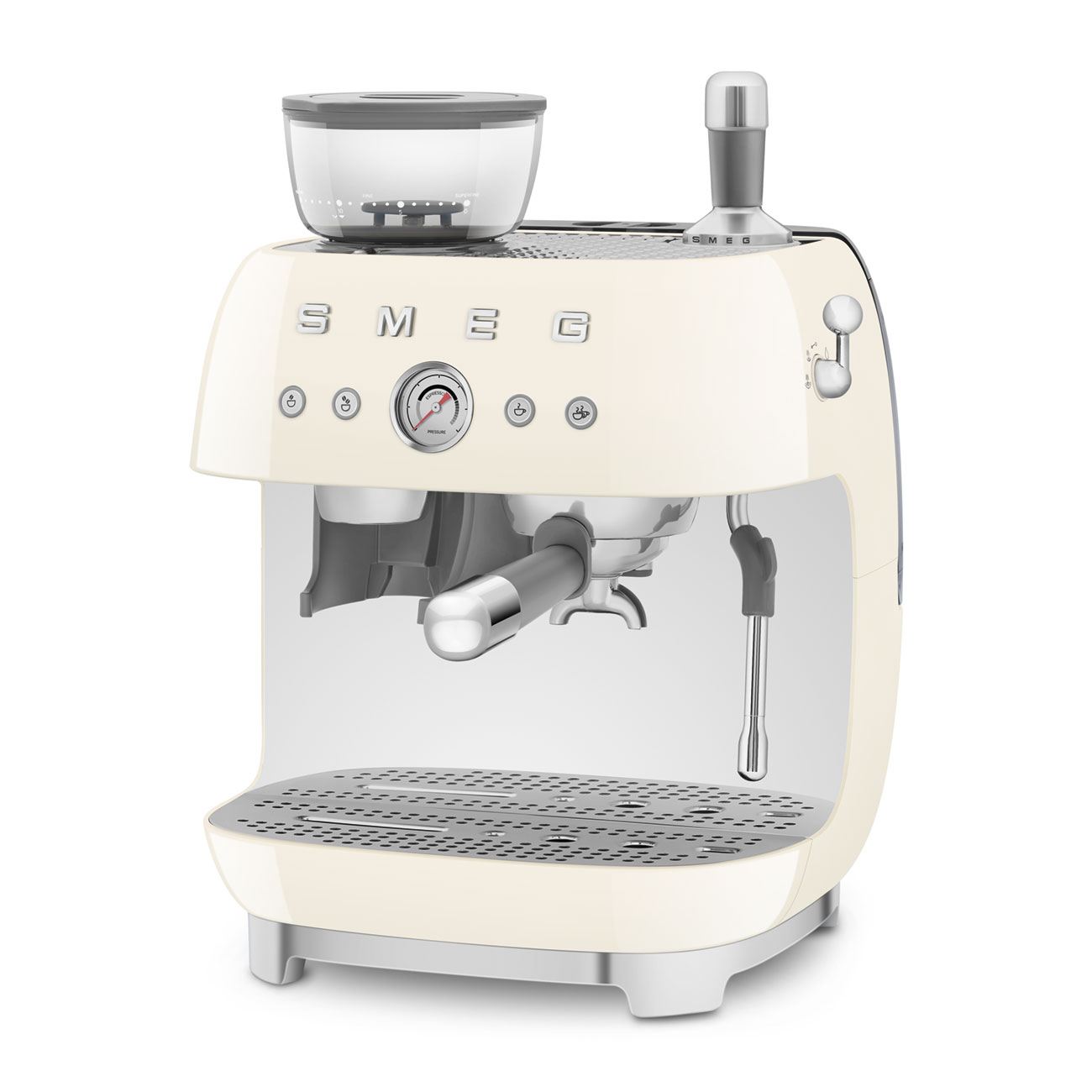 Smeg Öğütücülü Espresso Kahve Makinesi - Krem - Görsel 5