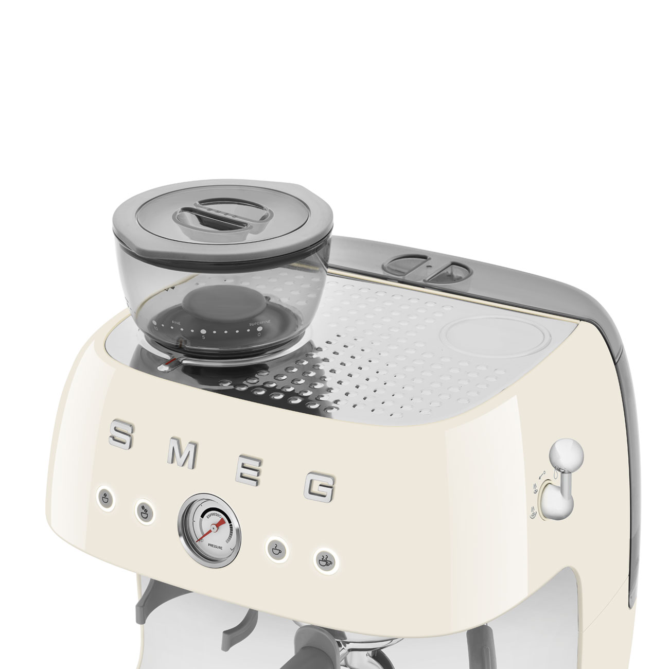 Smeg Öğütücülü Espresso Kahve Makinesi - Krem - Görsel 8
