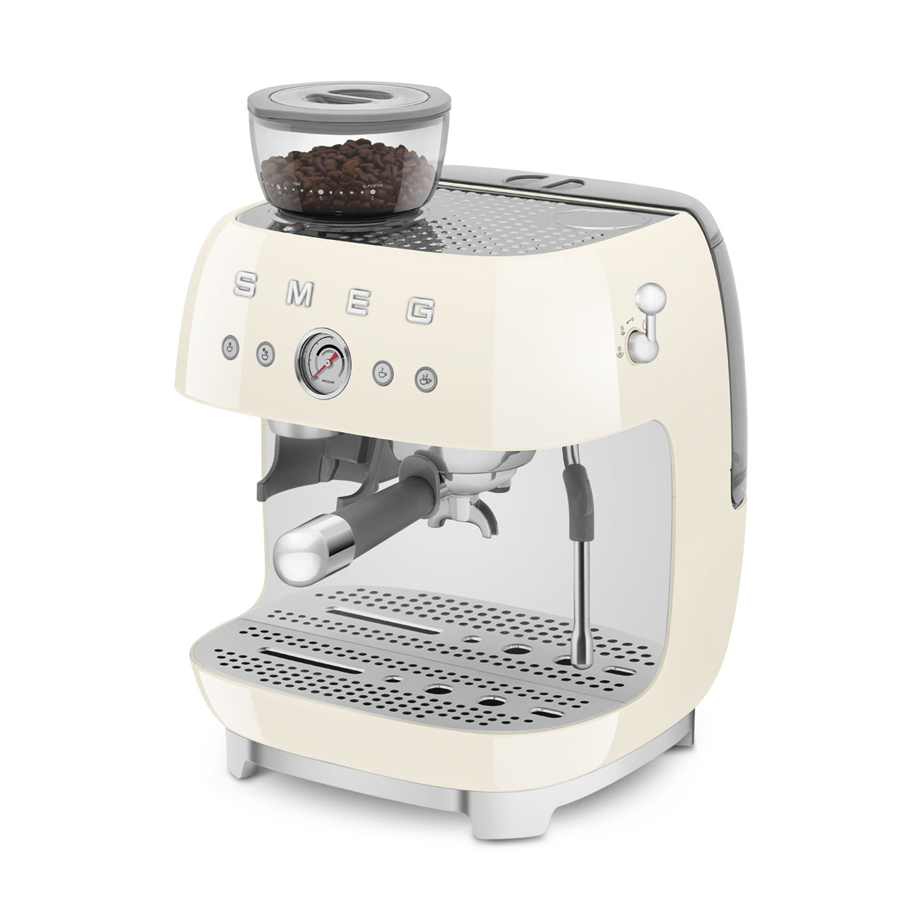 Smeg Öğütücülü Espresso Kahve Makinesi - Krem - Görsel 10