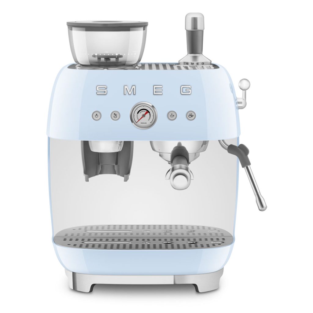 Smeg Öğütücülü Espresso Kahve Makinesi - Pastel Mavi