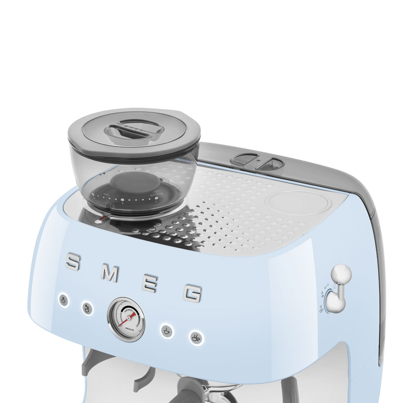 Smeg Öğütücülü Espresso Kahve Makinesi - Pastel Mavi - Görsel 8