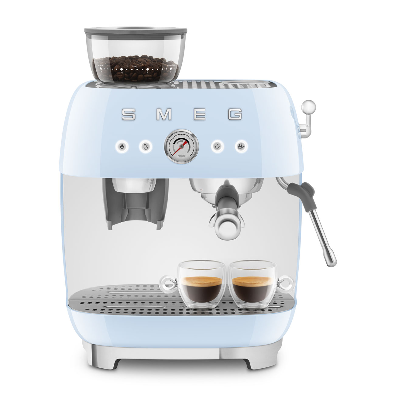 Smeg Öğütücülü Espresso Kahve Makinesi - Pastel Mavi - Görsel 9