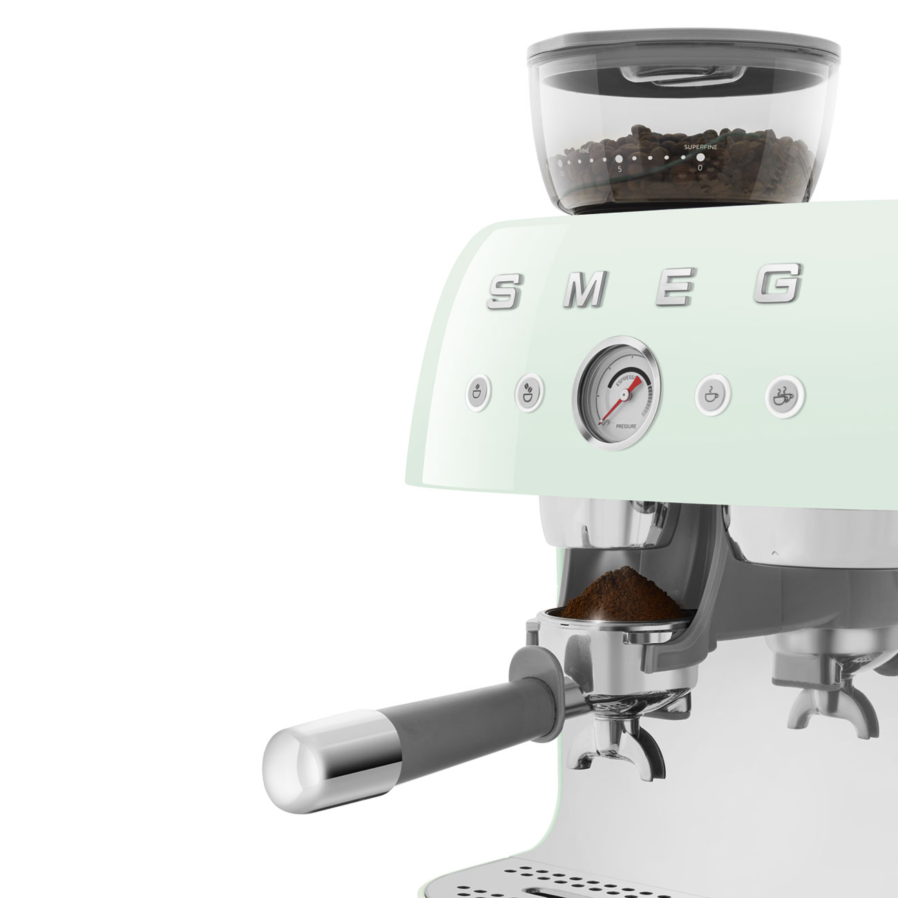 Smeg Öğütücülü Espresso Kahve Makinesi - Pastel Yeşil - Görsel 7