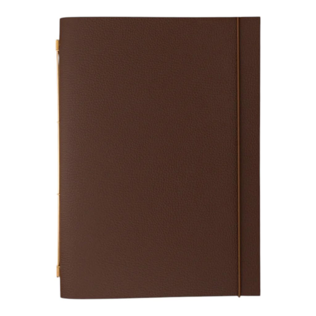 Novum Organum L Kahverengi Deri Not Defteri - Grained Chocolate | Yeniden Doldurulabilir Defter