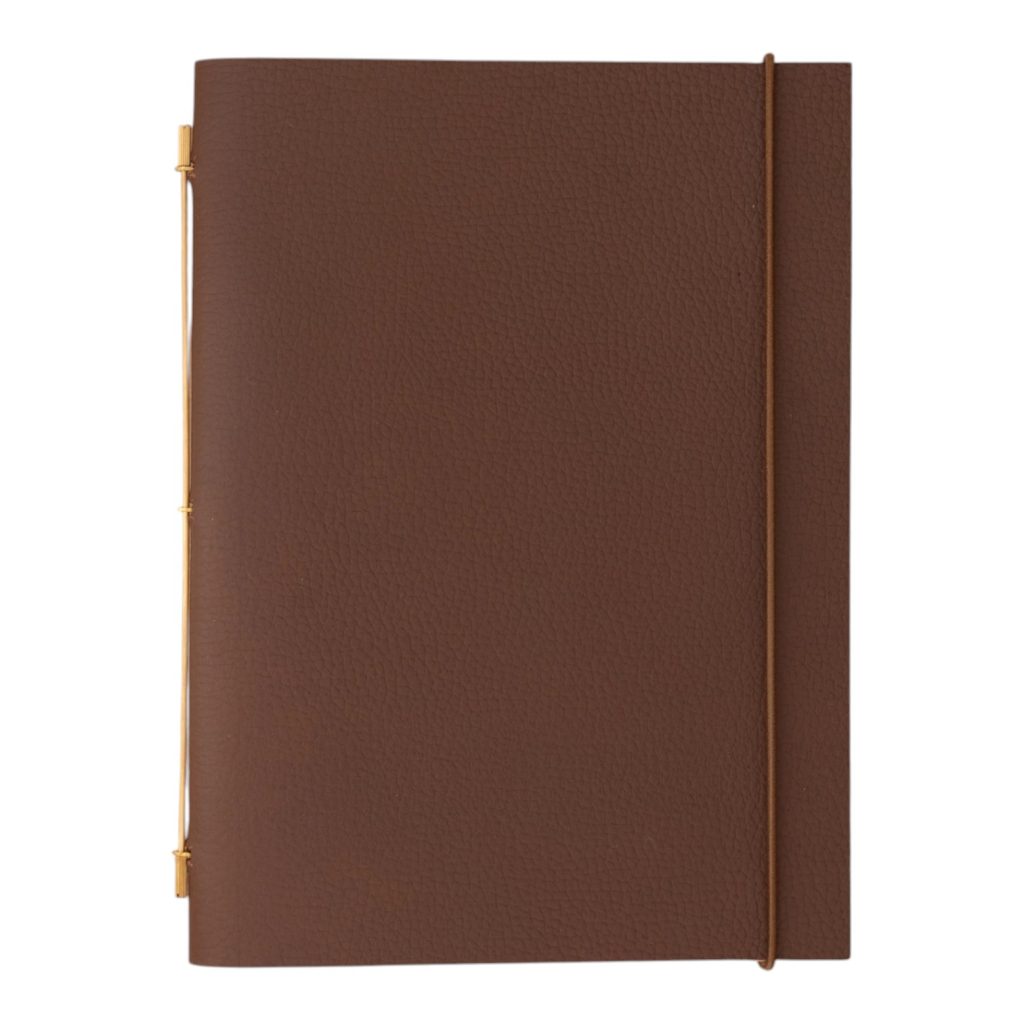 Novum Organum M Kahverengi Deri Not Defteri - Grained Chocolate | Yeniden Doldurulabilir Defter