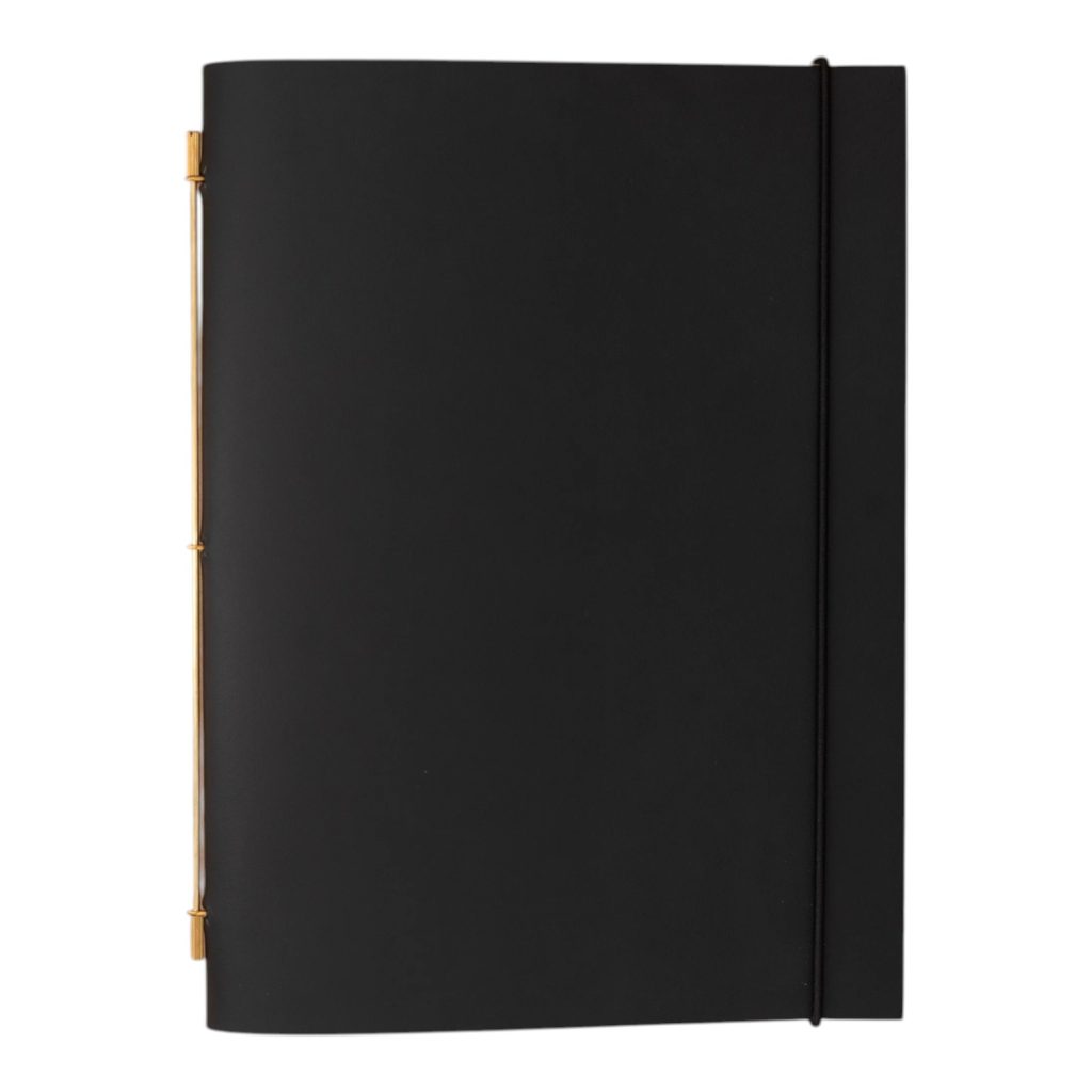 Novum Organum M Siyah Deri Not Defteri - Robusto Black | Yeniden Doldurulabilir Defter