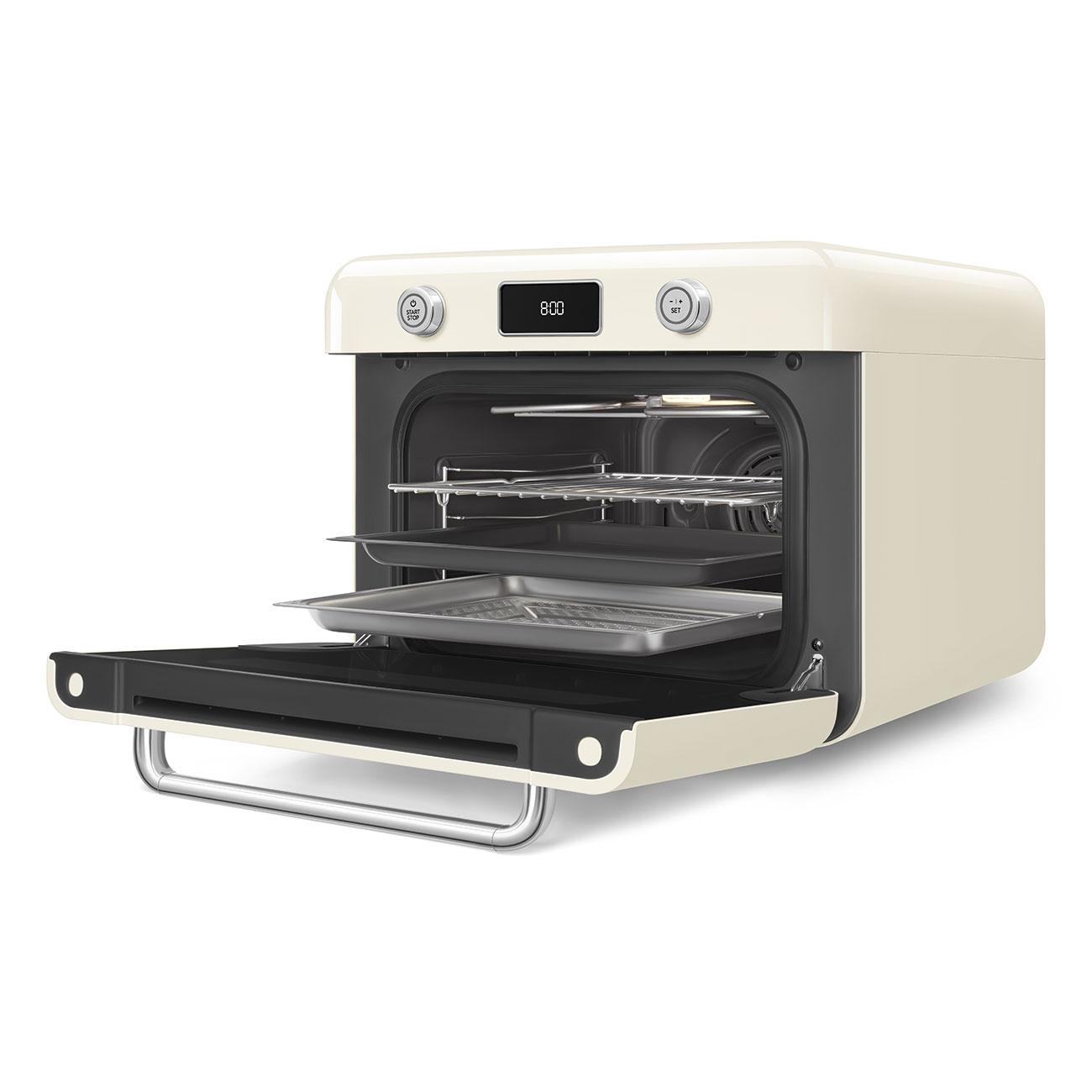Smeg Galileo Tezgâh Üstü Kombi Buharlı Fırın - Krem - Görsel 6