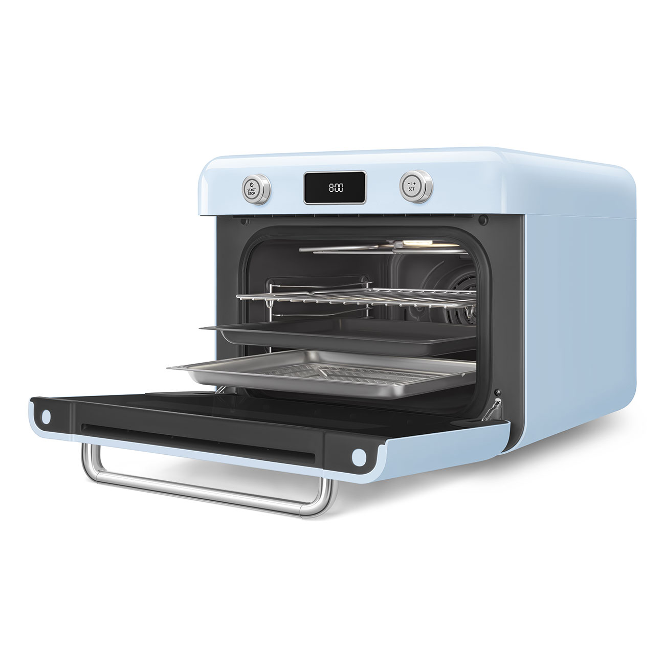 Smeg Galileo Tezgâh Üstü Kombi Buharlı Fırın - Pastel Mavi 11 Smeg Galileo Tezgâh Üstü Kombi Buharlı Fırın - Pastel Mavi - Görsel 6