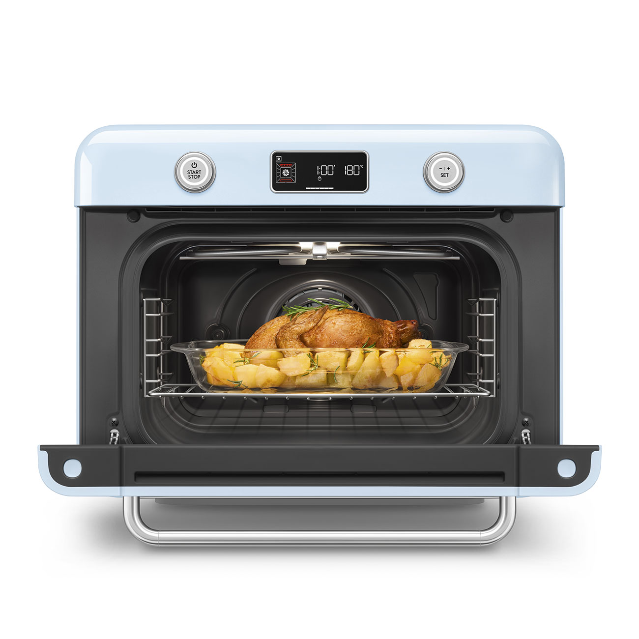 Smeg Galileo Tezgâh Üstü Kombi Buharlı Fırın - Pastel Mavi 17 Smeg Galileo Tezgâh Üstü Kombi Buharlı Fırın - Pastel Mavi - Görsel 9