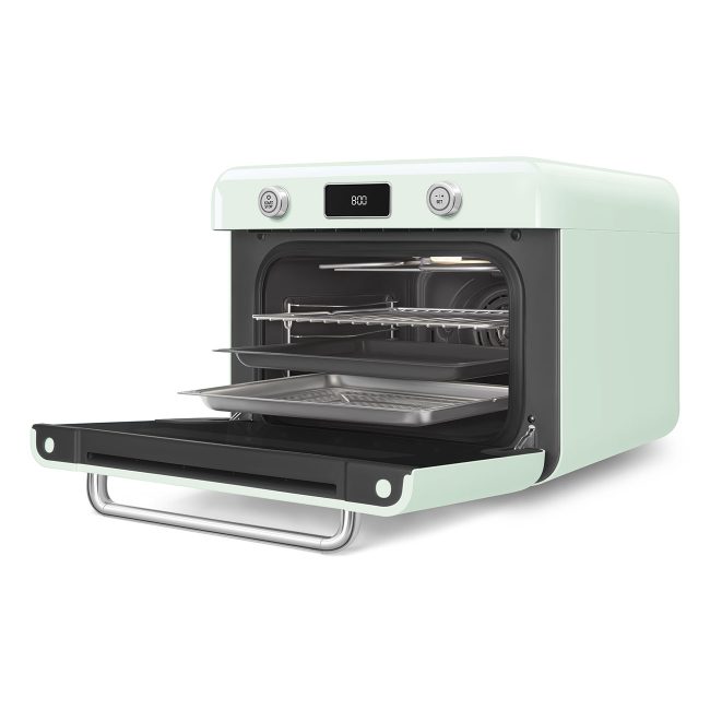 retro serisi solo kombi buharli firin pastel yesil 80539