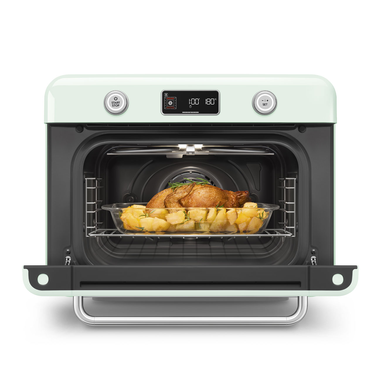Smeg Galileo Tezgâh Üstü Kombi Buharlı Fırın - Pastel Yeşil 17 Smeg Galileo Tezgâh Üstü Kombi Buharlı Fırın - Pastel Yeşil - Görsel 9
