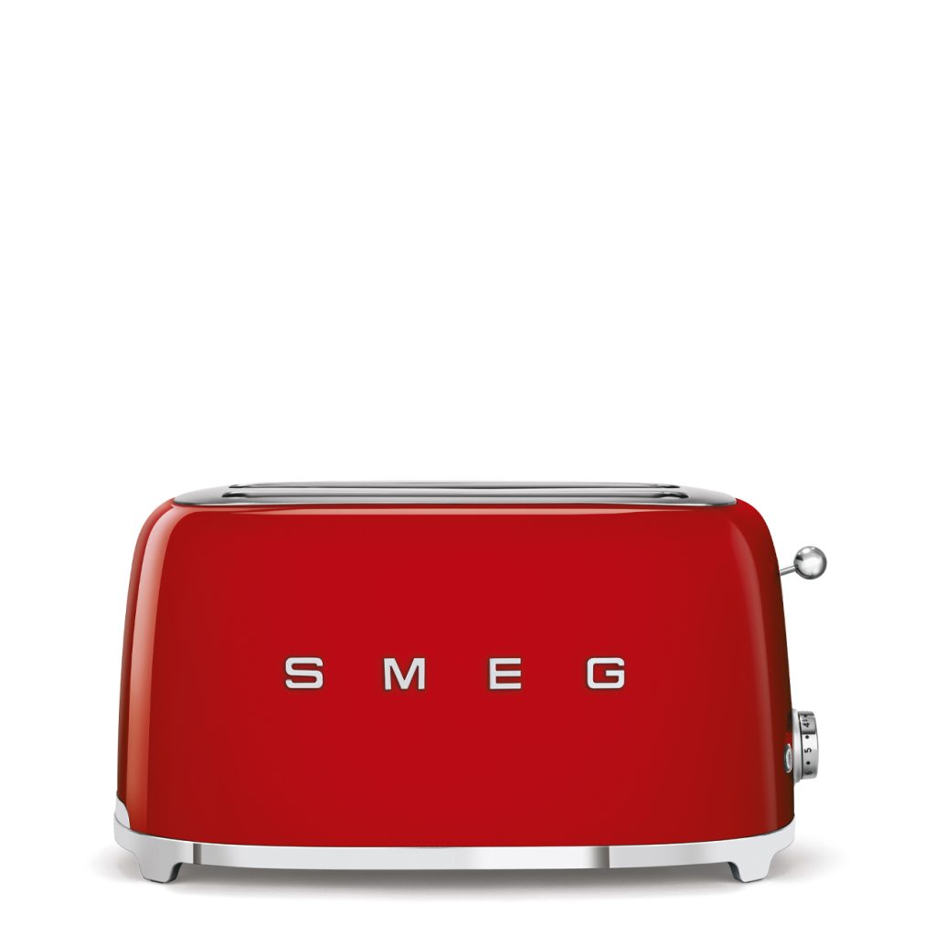Smeg 50's Style 4 Dilim (2x2 Uzun Yuvalı) Ekmek Kızartma Makinesi - Kırmızı
