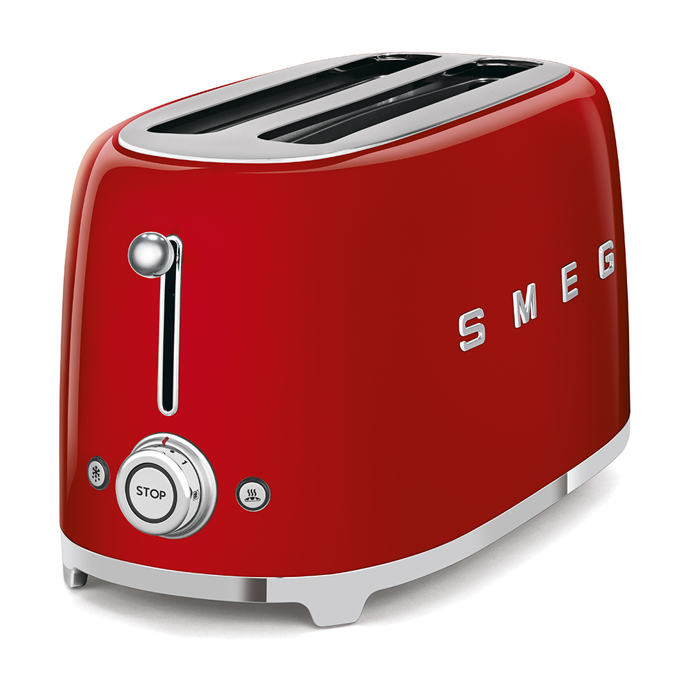 Smeg 50's Style 4 Dilim (2x2 Uzun Yuvalı) Ekmek Kızartma Makinesi - Kırmızı - Görsel 2