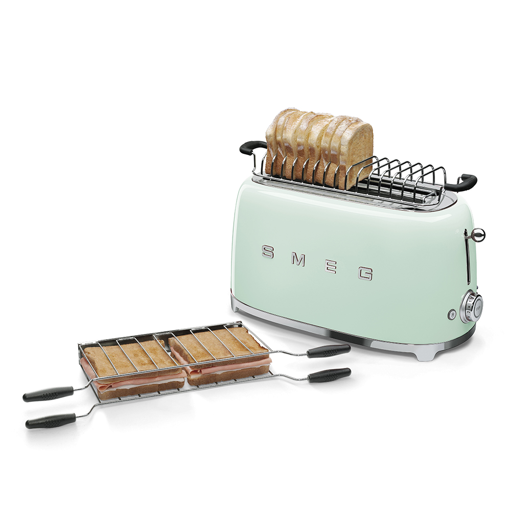 Smeg 50's Style 4 Dilim (2x2 Uzun Yuvalı) Ekmek Kızartma Makinesi - Pastel Yeşil - Görsel 2
