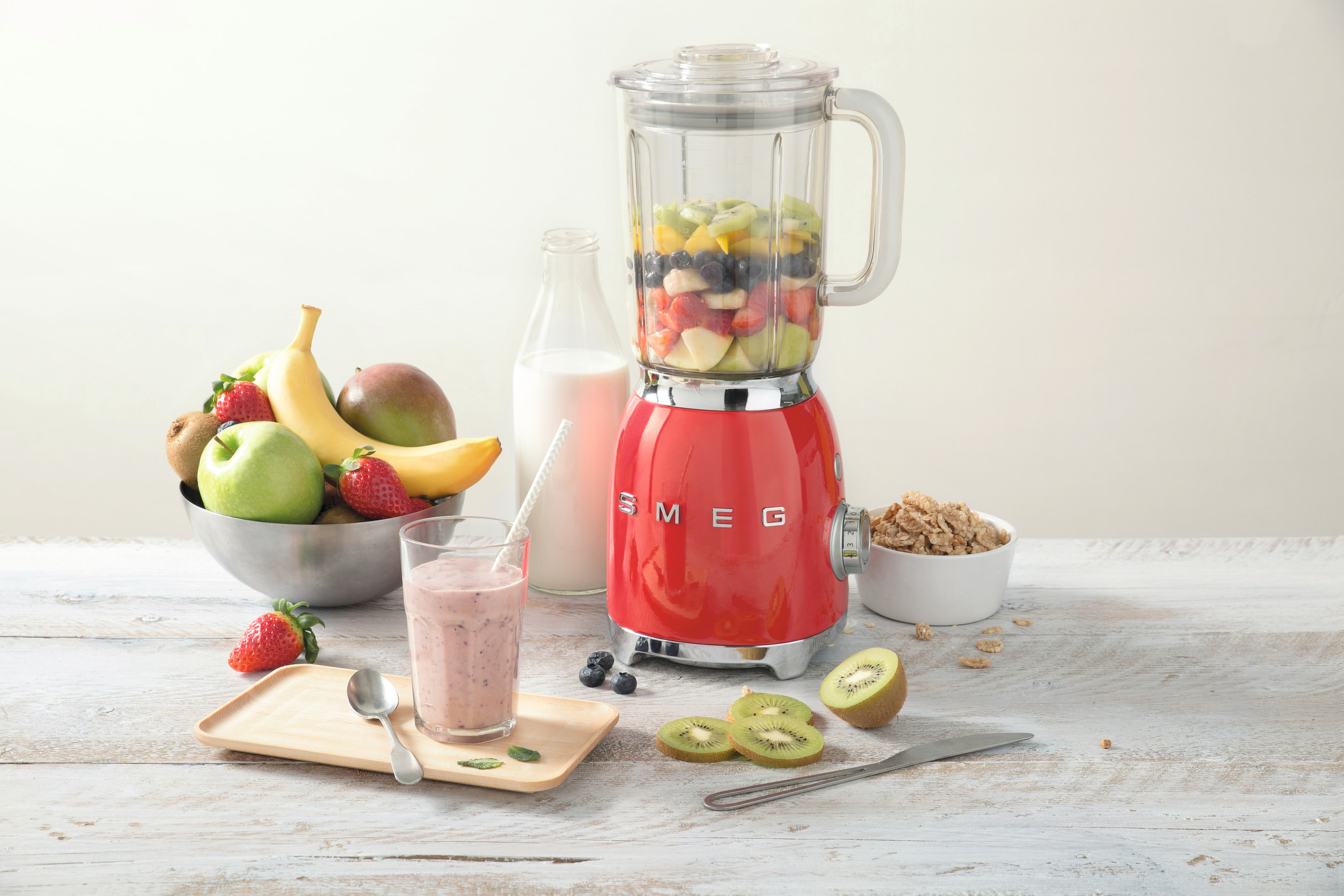 Smeg Standart Smoothie Blender - Kırmızı - Görsel 6
