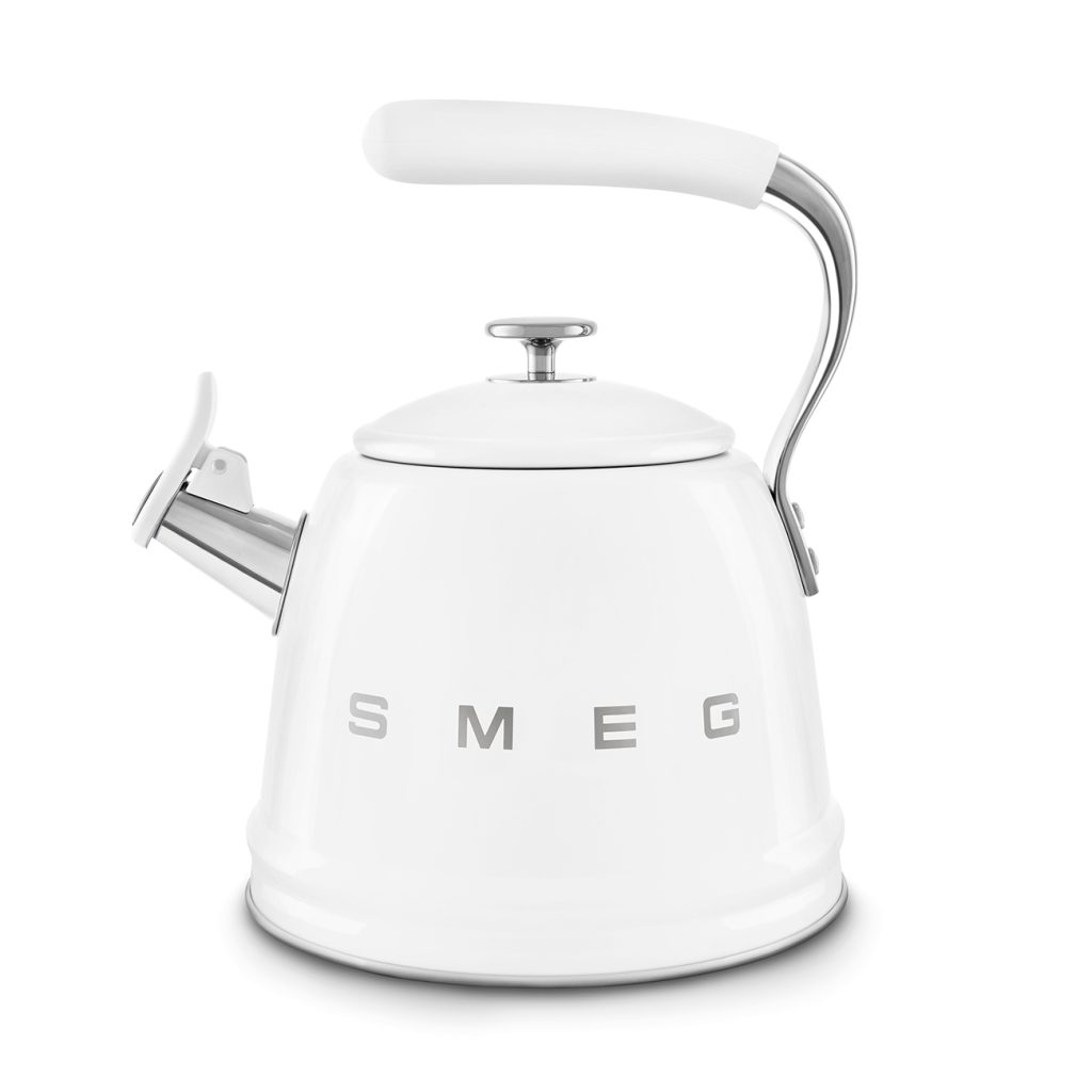 Smeg Retro Set Üstü Islıklı Kettle (2.3 Litre) - Beyaz / Krem
