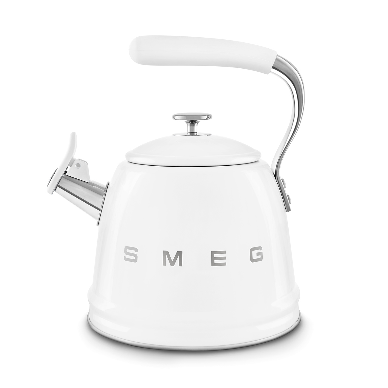 Smeg Retro Set Üstü Islıklı Kettle (2.3 Litre) - Beyaz / Krem