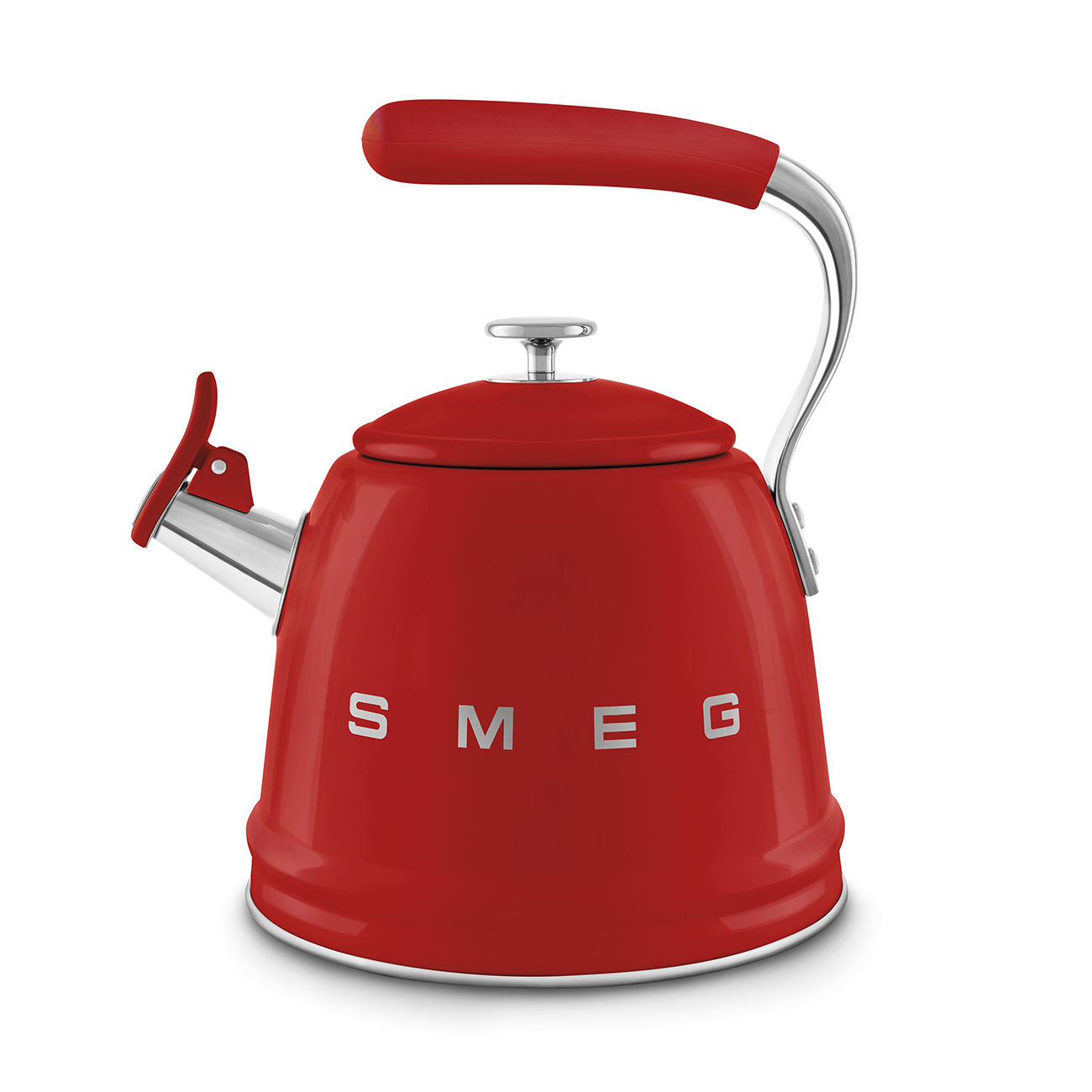 Smeg Retro Set Üstü Islıklı Kettle (2.3 Litre) - Kırmızı