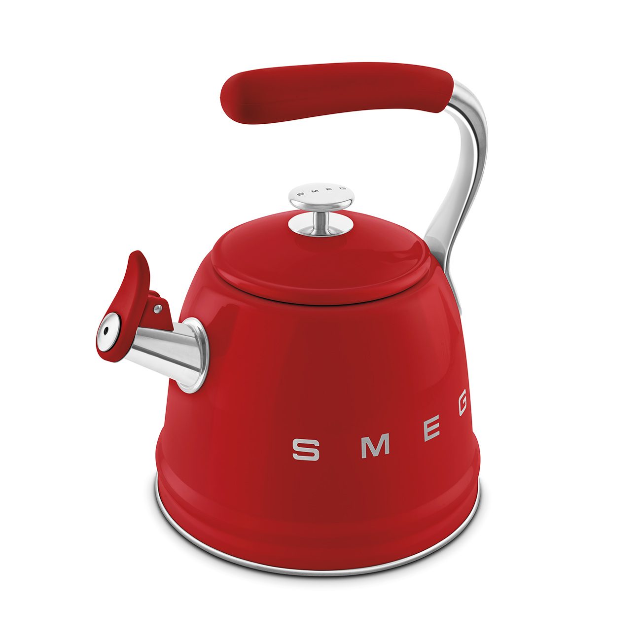 Smeg Retro Set Üstü Islıklı Kettle (2.3 Litre) - Kırmızı - Görsel 4