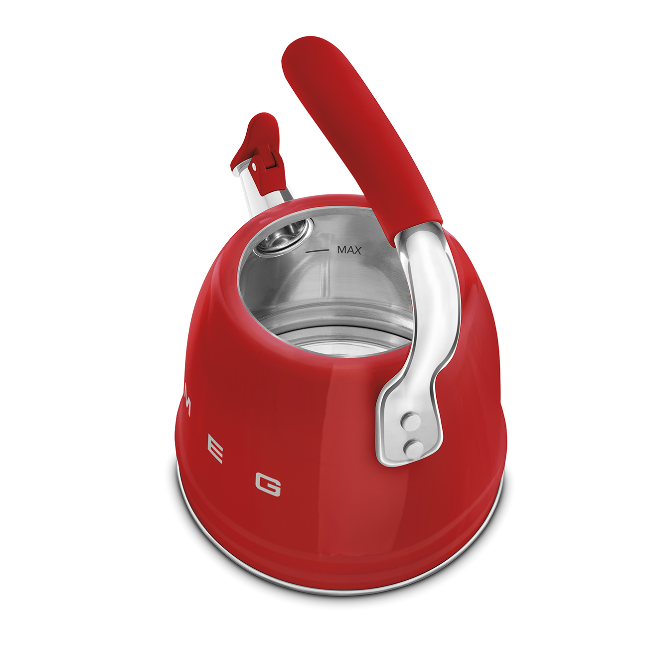 Smeg Retro Set Üstü Islıklı Kettle (2.3 Litre) - Kırmızı - Görsel 6