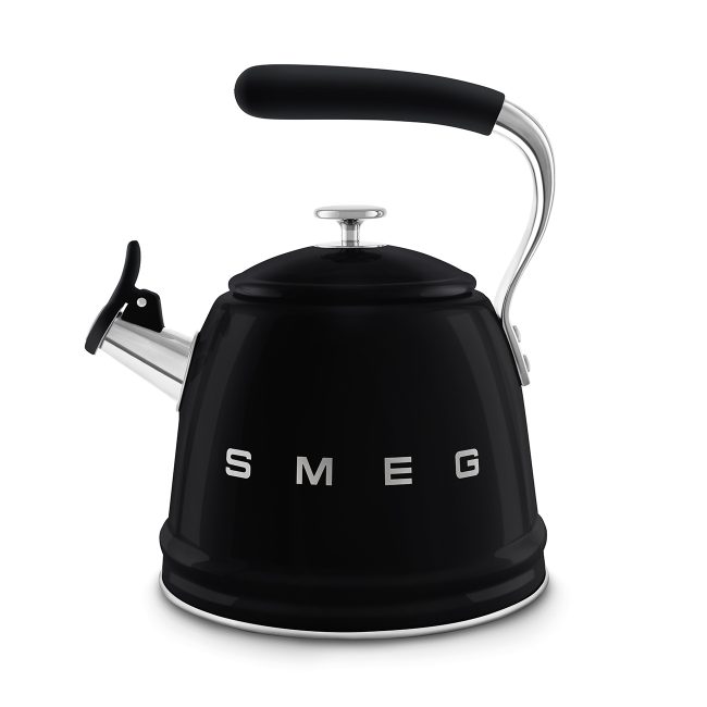 Smeg Retro Set Üstü Islıklı Kettle (2.3 Litre) - Siyah