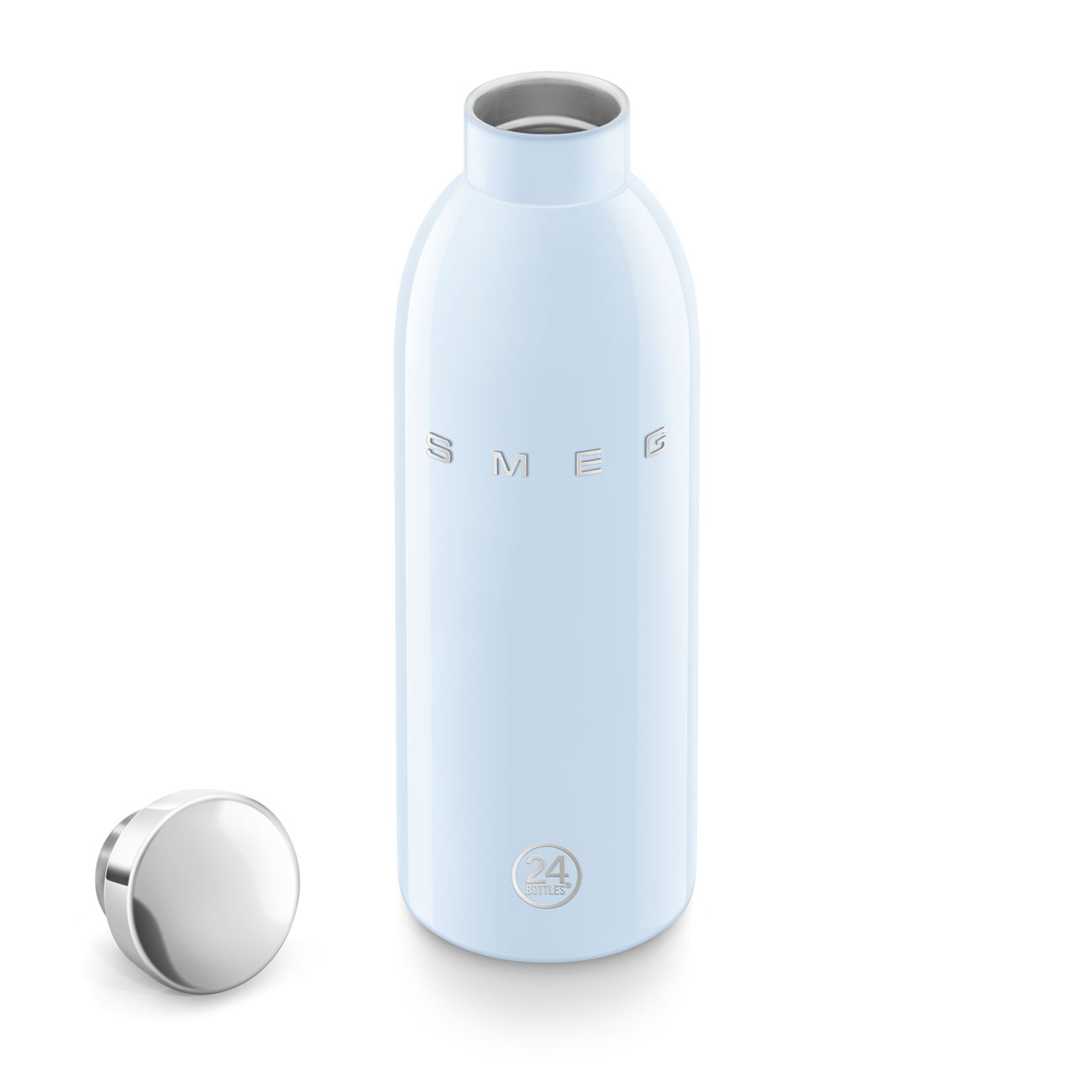 Smeg x 24Bottles Clima Bottle Paslanmaz Çelik Termos 500 ML - Pastel Mavi - Görsel 4