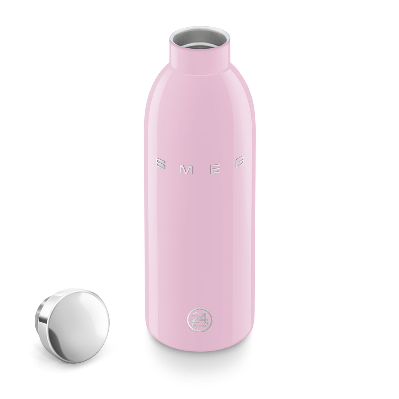 Smeg x 24Bottles Clima Bottle Paslanmaz Çelik Termos 500 ML - Pembe - Görsel 4