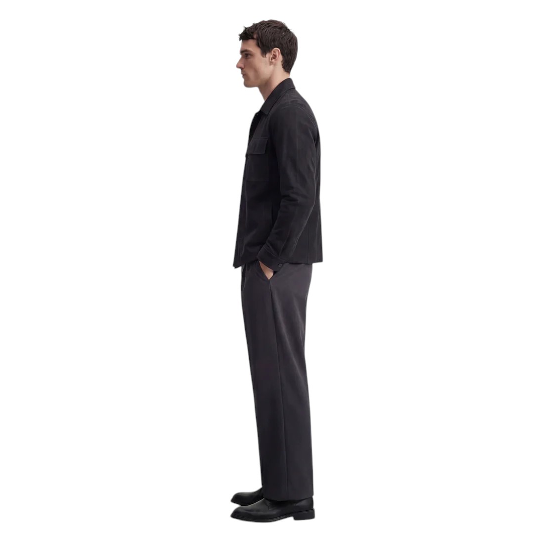 Sherlock Simple Neck Siyah Erkek Ceket - Görsel 4