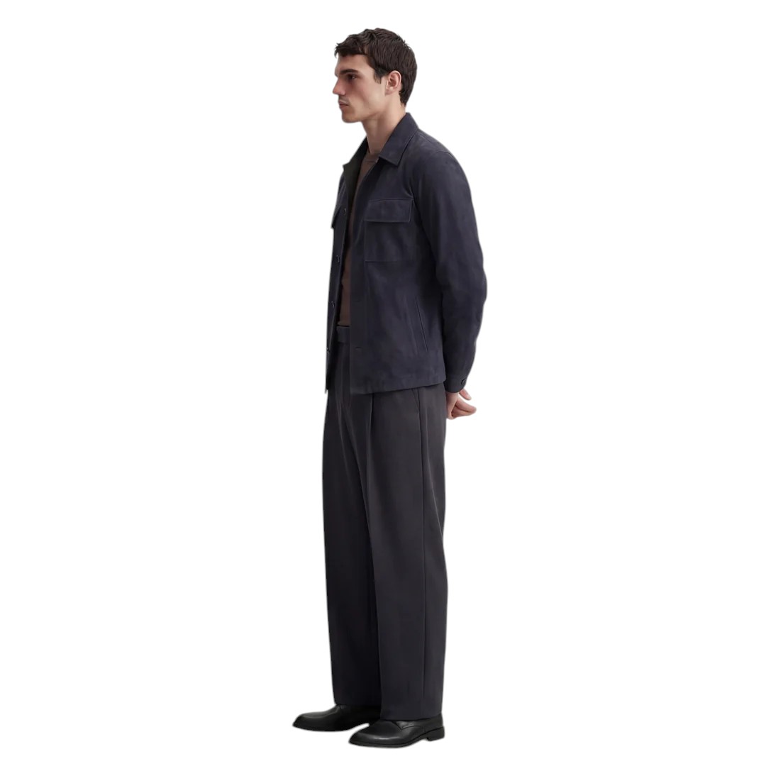 Sherlock Simple Neck Lacivert Erkek Ceket - Görsel 2