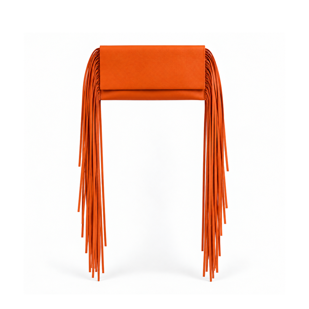 Suedmod The Fringe Bag Turuncu Püsküllü Deri Çanta