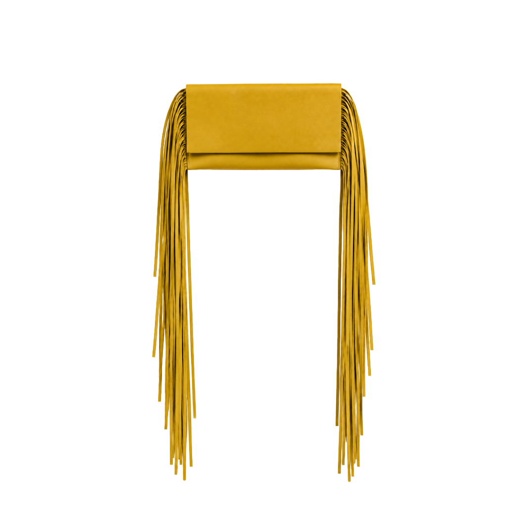 Suedmod The Fringe Bag Sarı Püsküllü Deri Çanta