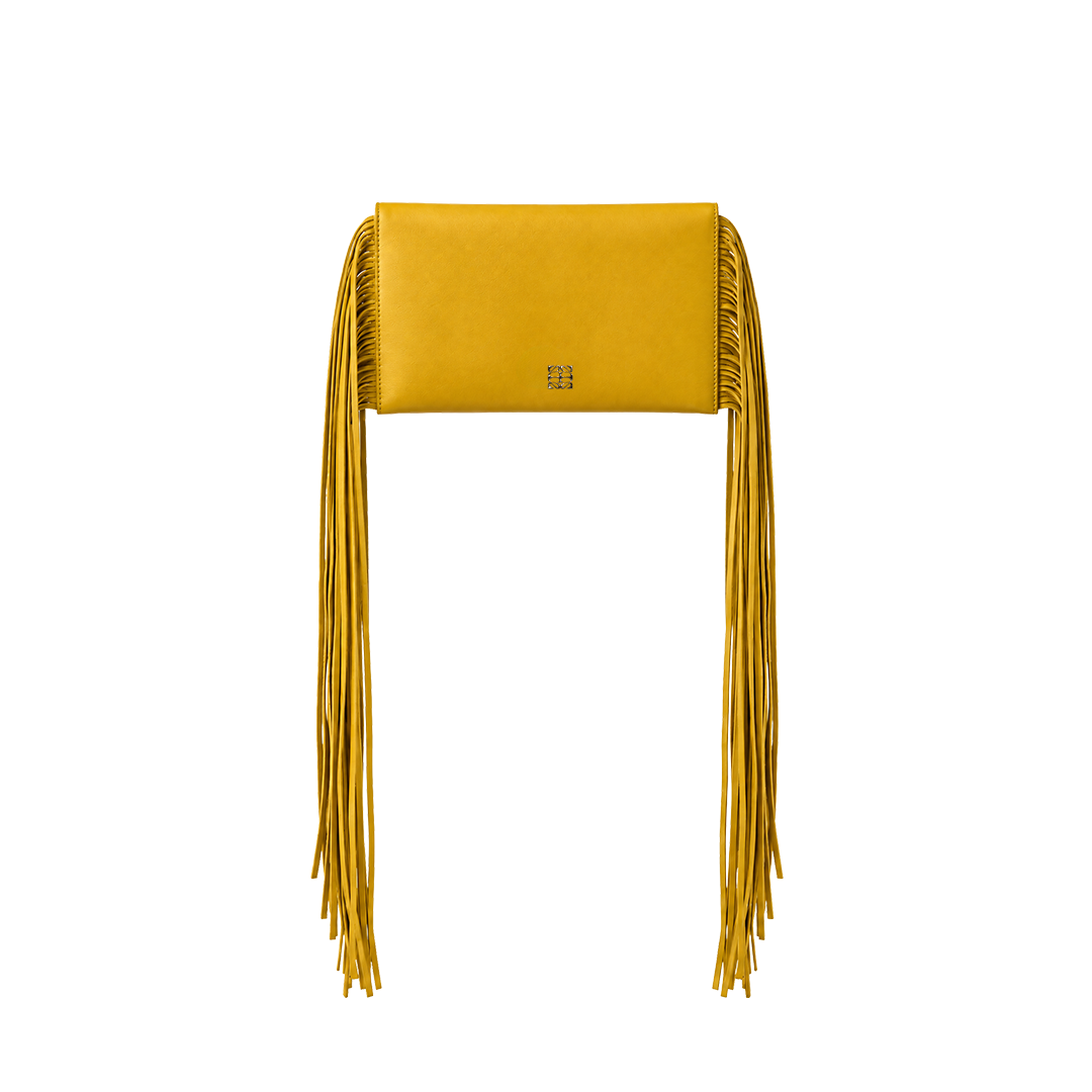 Suedmod The Fringe Bag Sarı Püsküllü Deri Çanta - Görsel 2