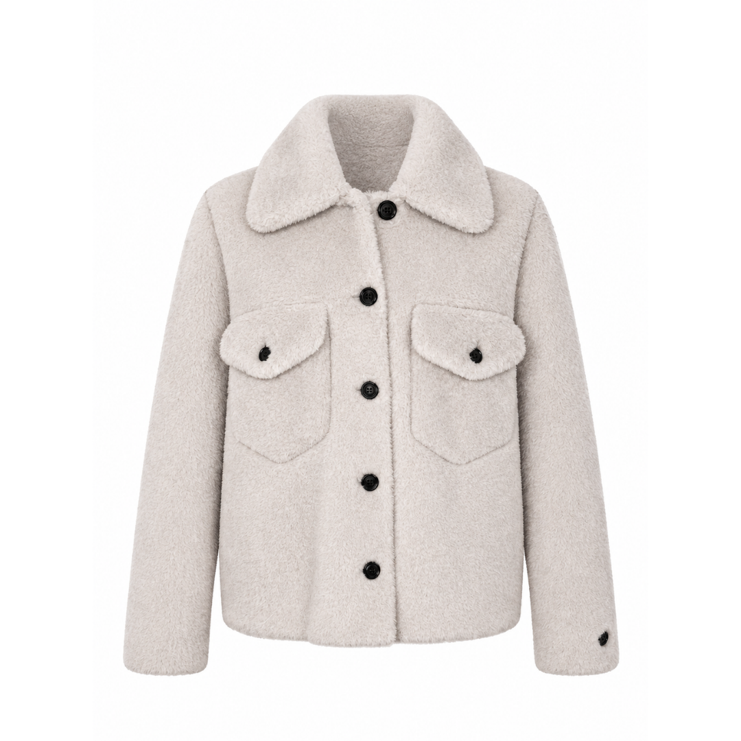 Suedmod Düğmeli Siyah Shearling Kadın Ceket 1 Suedmod Düğmeli Siyah Shearling Kadın Ceket