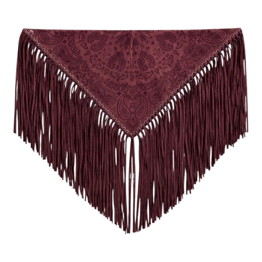Suedmod Signature Large Bordo Süet Şal
